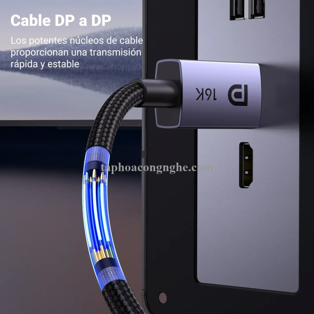 Ugreen 25862 3M 16K 80Gpbs Displayport To Dp V2.1 Cable 16K30Hz 8K60Hz 4K240Hz DP118 10025862