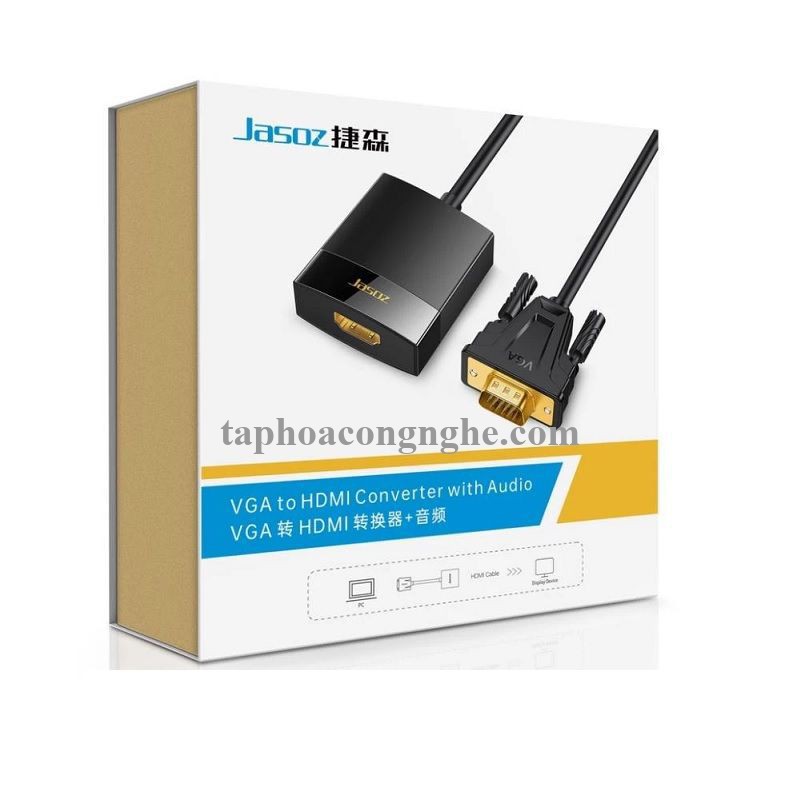 Jasoz 28660 25cm 0.25m VGA / HDMI Converter With audio / with power supply T-G119 G115 30028660
