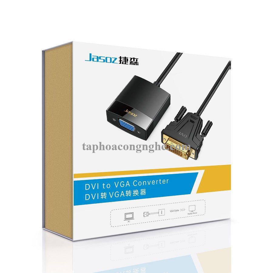 Jasoz 29909 25cm 0.25m DVI / VGA Converter T-G113 G109 30029909