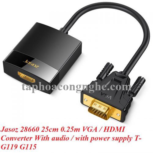 Jasoz 28660 25cm 0.25m VGA / HDMI Converter With audio / with power supply T-G119 G115 30028660