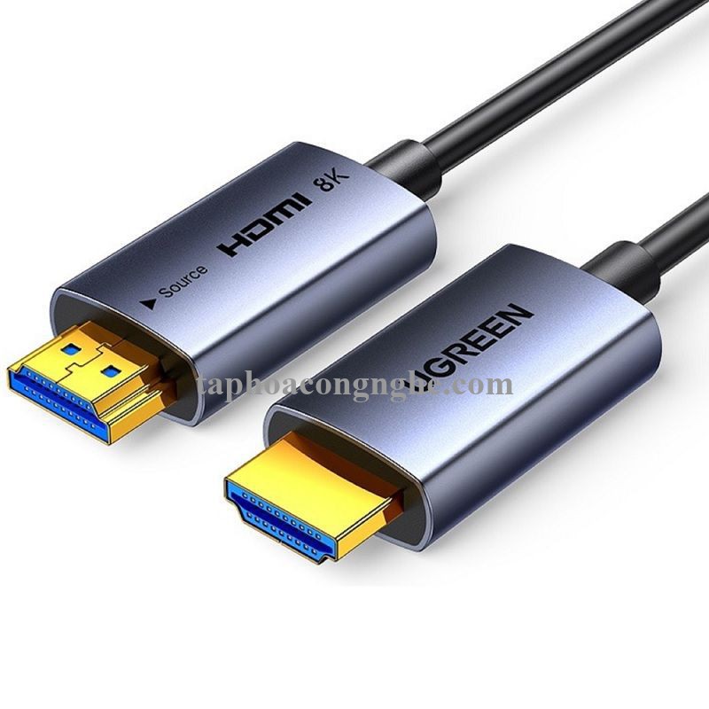 Ugreen 55509 40M 8K@60Hz v2.1 HDMI Fiber Cable 2.1 8k60hz màu xám HD183 10055509