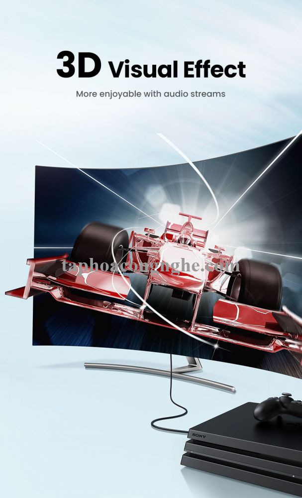 Ugreen 35176 5m 4k30hz v1.4 màu Đen Cáp tín hiệu HDMI chuẩn 1.4 hỗ trợ phân giải 4K@30Hz ED030 10035176