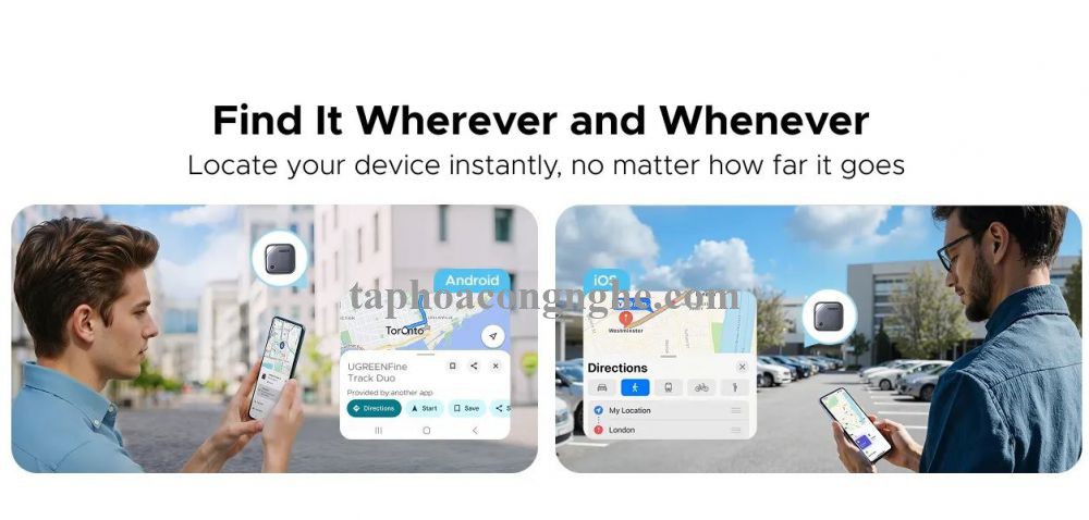 Ugreen 75646 1Pcs Finder Pro 1Pack Google + Apple Certified Tracking Smart Tag Finder Find My Airtag CM916 10075646