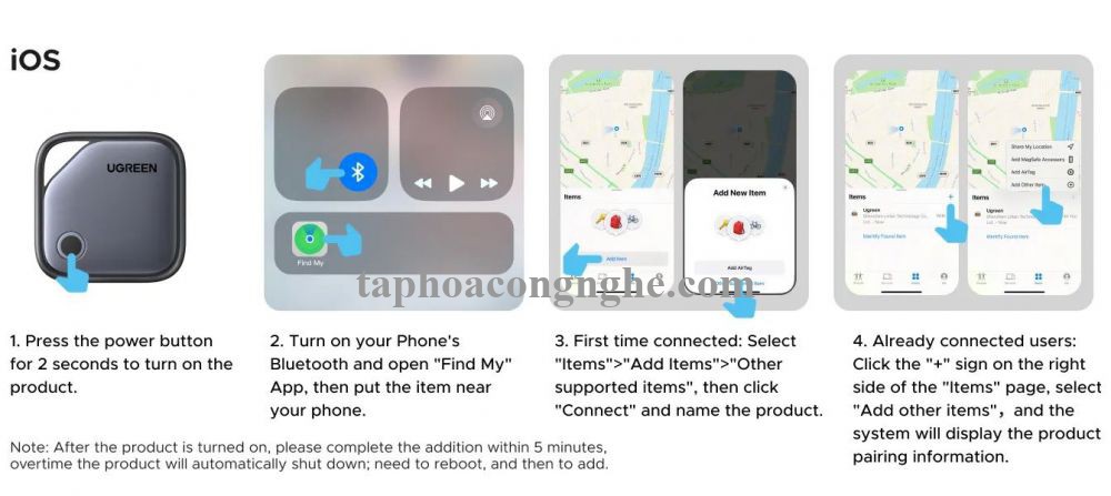 Ugreen 75646 1Pcs Finder Pro 1Pack Google + Apple Certified Tracking Smart Tag Finder Find My Airtag CM916 10075646