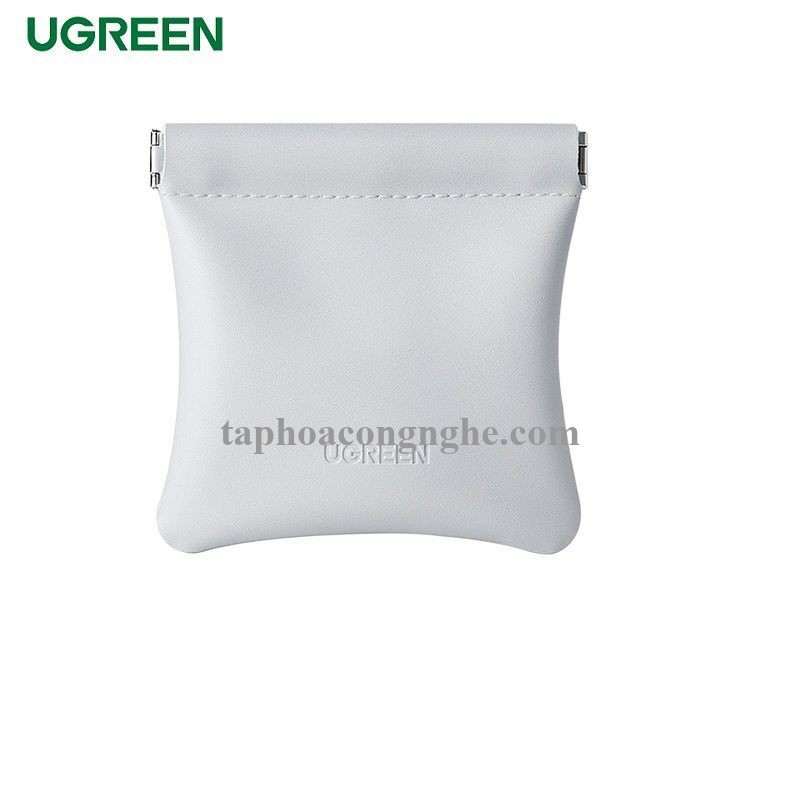 Ugreen 55954 110mm x 110mm Túi đựng tai nghe Màu kem đựng phụ kiện nhỏ đa năng chất liệu PU L918 10055954