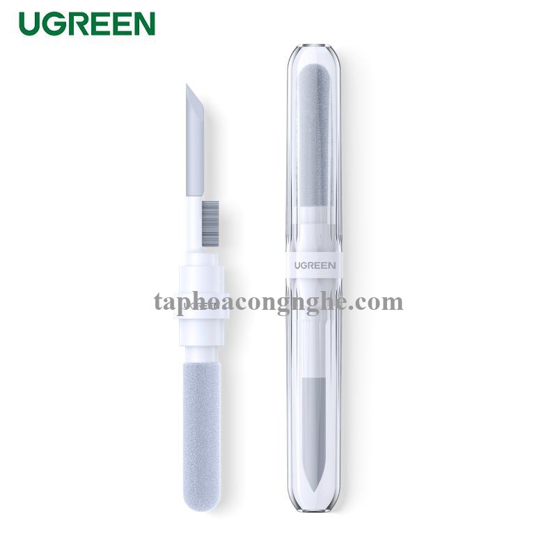 Ugreen 55292 3 trong 1 màu trắng Bộ vệ sinh tai nghe 3in1 chổi típ và bông lau chất liệu nhựa CP01 10055292