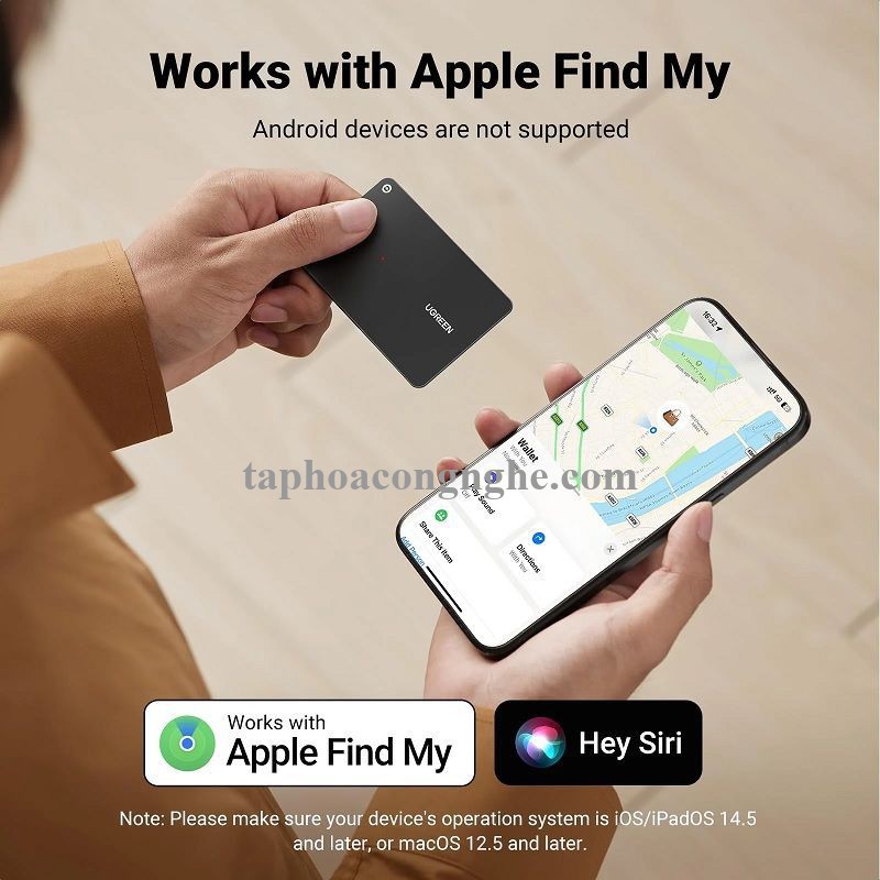 Ugreen 75644 1Pcs Finder Slim Pro 1Pack Google + Apple Certified Tracking Smart Tag Finder Find My Airtag CM915 10075644