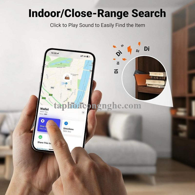 Ugreen 75644 1Pcs Finder Slim Pro 1Pack Google + Apple Certified Tracking Smart Tag Finder Find My Airtag CM915 10075644