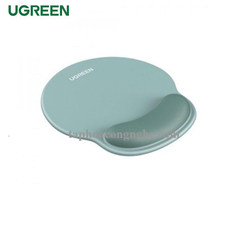 Ugreen 25243 Wrist Rest Ergonomic Precision Mouse Pad Lycra Cloth Pu Bottom Memory Foam Technology Skin-Friendly Non-Slip Mint Green Color LP668 10025243