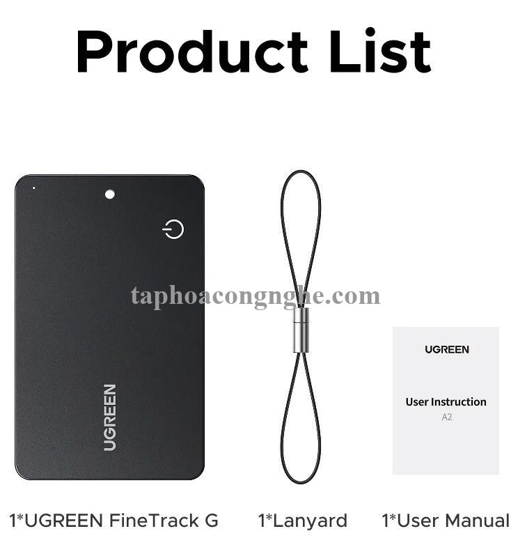 Ugreen 75644 1Pcs Finder Slim Pro 1Pack Google + Apple Certified Tracking Smart Tag Finder Find My Airtag CM915 10075644