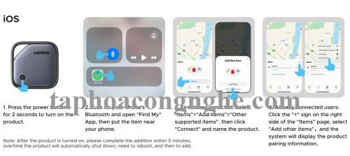 Ugreen 75646 1Pcs Finder Pro 1Pack Google + Apple Certified Tracking Smart Tag Finder Find My Airtag CM916 10075646