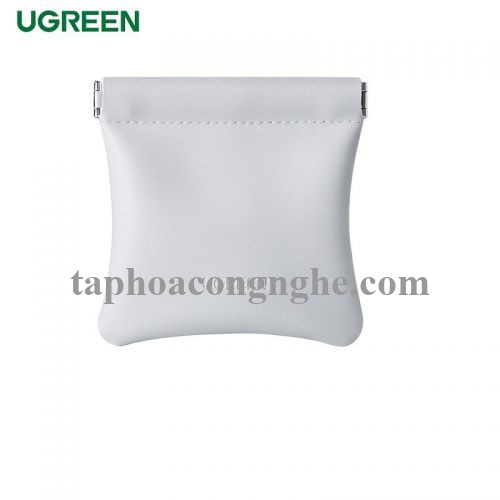 Ugreen 55954 110mm x 110mm Túi đựng tai nghe Màu kem đựng phụ kiện nhỏ đa năng chất liệu PU L918 10055954