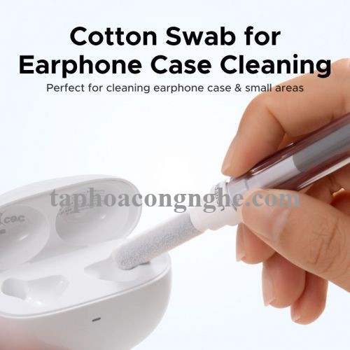 Ugreen 55292 3 trong 1 màu trắng Bộ vệ sinh tai nghe 3in1 chổi típ và bông lau chất liệu nhựa CP01 10055292