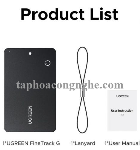 Ugreen 75644 1Pcs Finder Slim Pro 1Pack Google + Apple Certified Tracking Smart Tag Finder Find My Airtag CM915 10075644