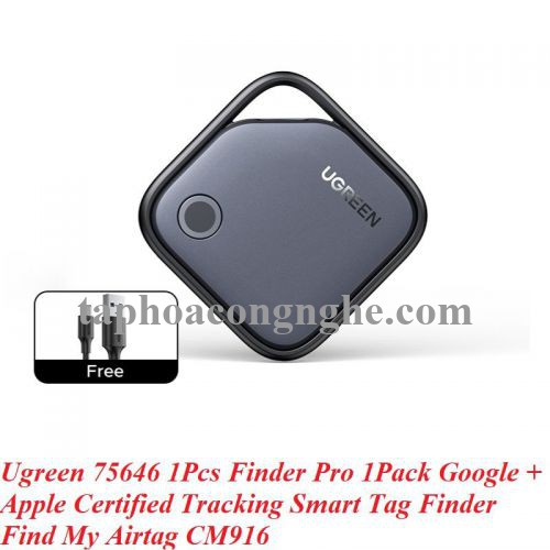 Ugreen 75646 1Pcs Finder Pro 1Pack Google + Apple Certified Tracking Smart Tag Finder Find My Airtag CM916 10075646