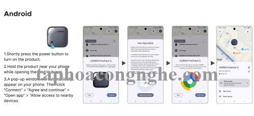 Ugreen 75646 1Pcs Finder Pro 1Pack Google + Apple Certified Tracking Smart Tag Finder Find My Airtag CM916 10075646