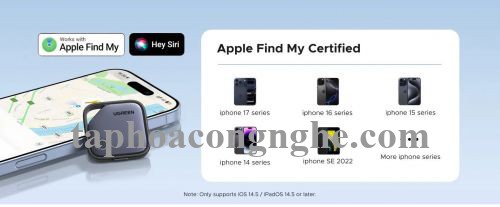 Ugreen 75646 1Pcs Finder Pro 1Pack Google + Apple Certified Tracking Smart Tag Finder Find My Airtag CM916 10075646